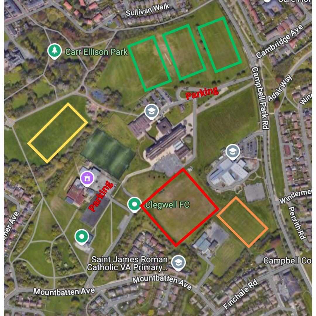 Clegwell FC Pitches Map